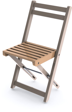 Создание 3d модели складного стула в solidworlks.