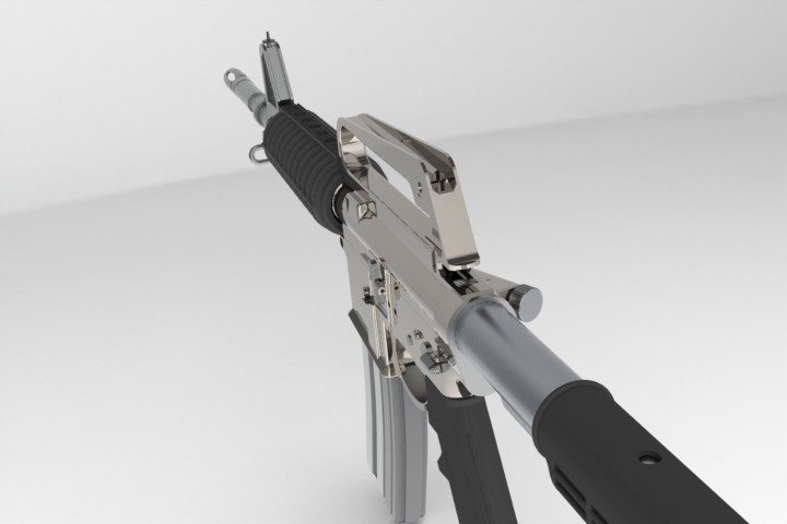 3d модель винтовки AR15
